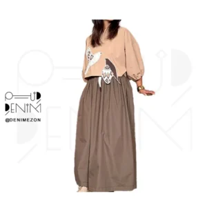 بلوز دامن آمین دنیم مزون از زاویه