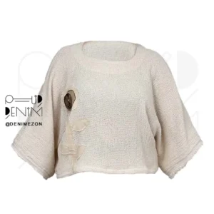 شومیز-گلسار-نمای-روبرو-دنیم-مزون