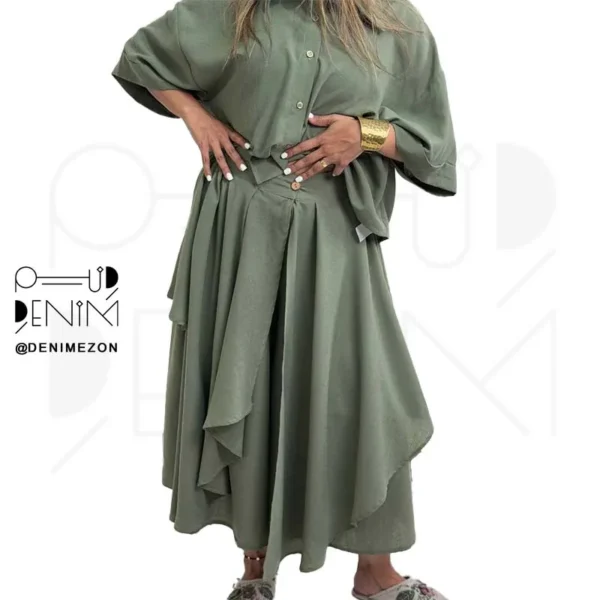 دامن شلواری مانایا تن خور دنیم مزون