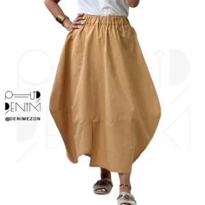 دامن-یزد-نخودی-نارنجی دنیم مزون