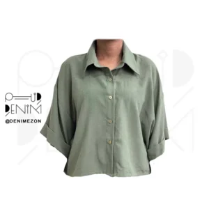 شومیز خاتون سبز نمای روبرو