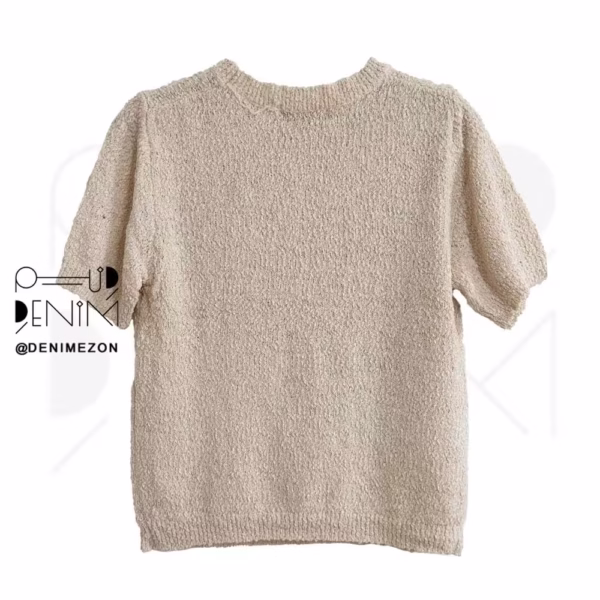 بلوز-آستین-کوتاه-ماهی-پولی-دار-نمای-پشت