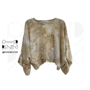 بلوز-برگ-طرح-قهوه-ای-نمای-روبرو