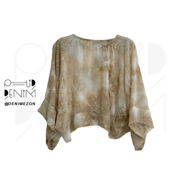 بلوز-برگ-طرح-قهوه-ای-نمای-پشت