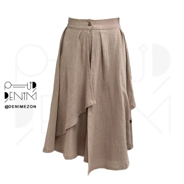 دامن-شلواری-مانایا-نسکافه-ای-نمای-روبرو