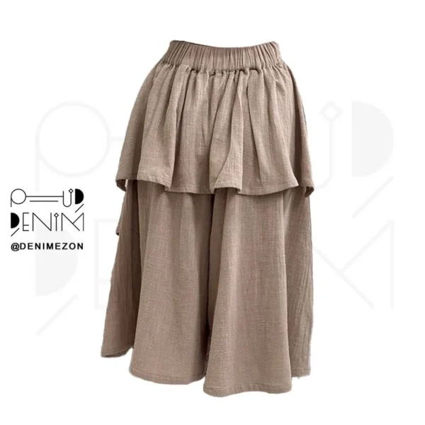 دامن-شلواری-مانایا-نسکافه-ای-نمای-پشت