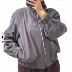 بامبر-یقه-ایستاده-پاییزان-دورو-طوسی تن خور