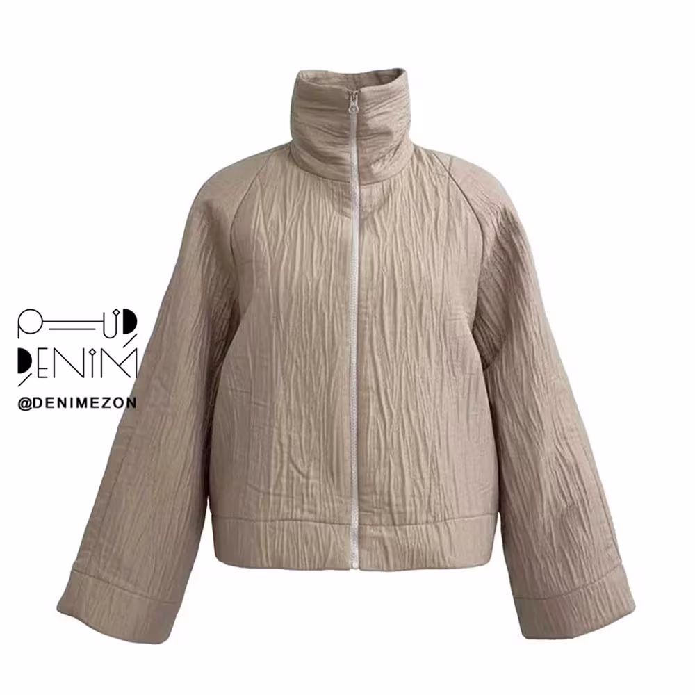 بامبر یقه ایستاده نمای روبرو