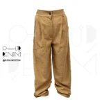 شلوار کتان مخملی آموتیا نمای روبرو l دنیم مزون - مانا دنیم