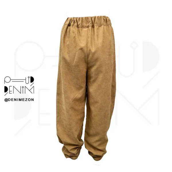 شلوار کتان مخملی آموتیا l دنیم مزون نمای پشت - مانا دنیم