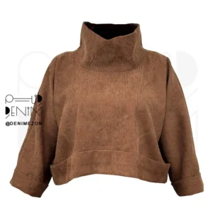 بلوز-یقه-ایستاده-آذر-دخت-دنیم نمای روبرو