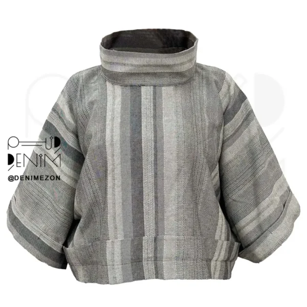 بلوز یقه ایستاده آذر دخت نمای روبرو