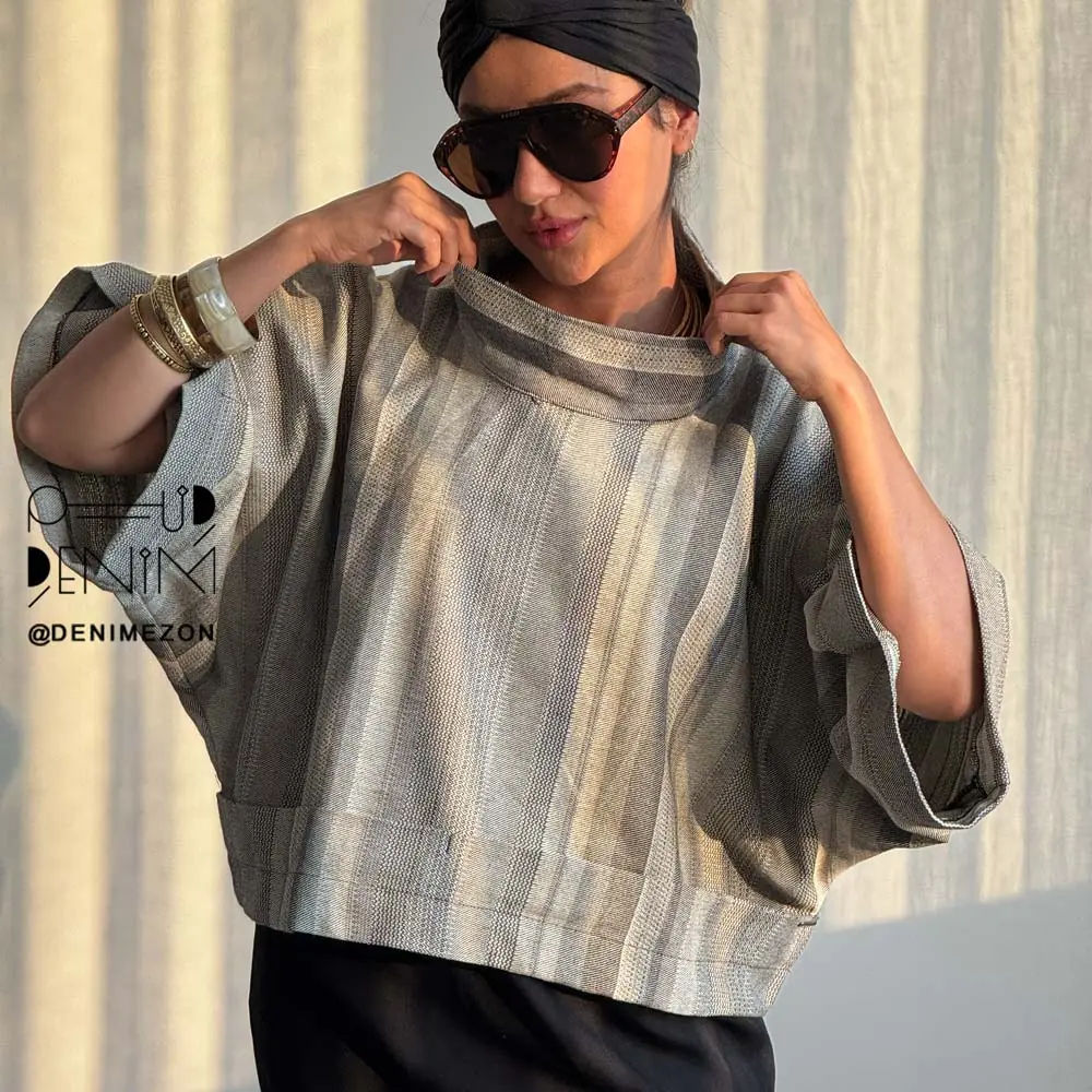 بلوز یقه ایستاده آذر دخت تن خور مد و استایل